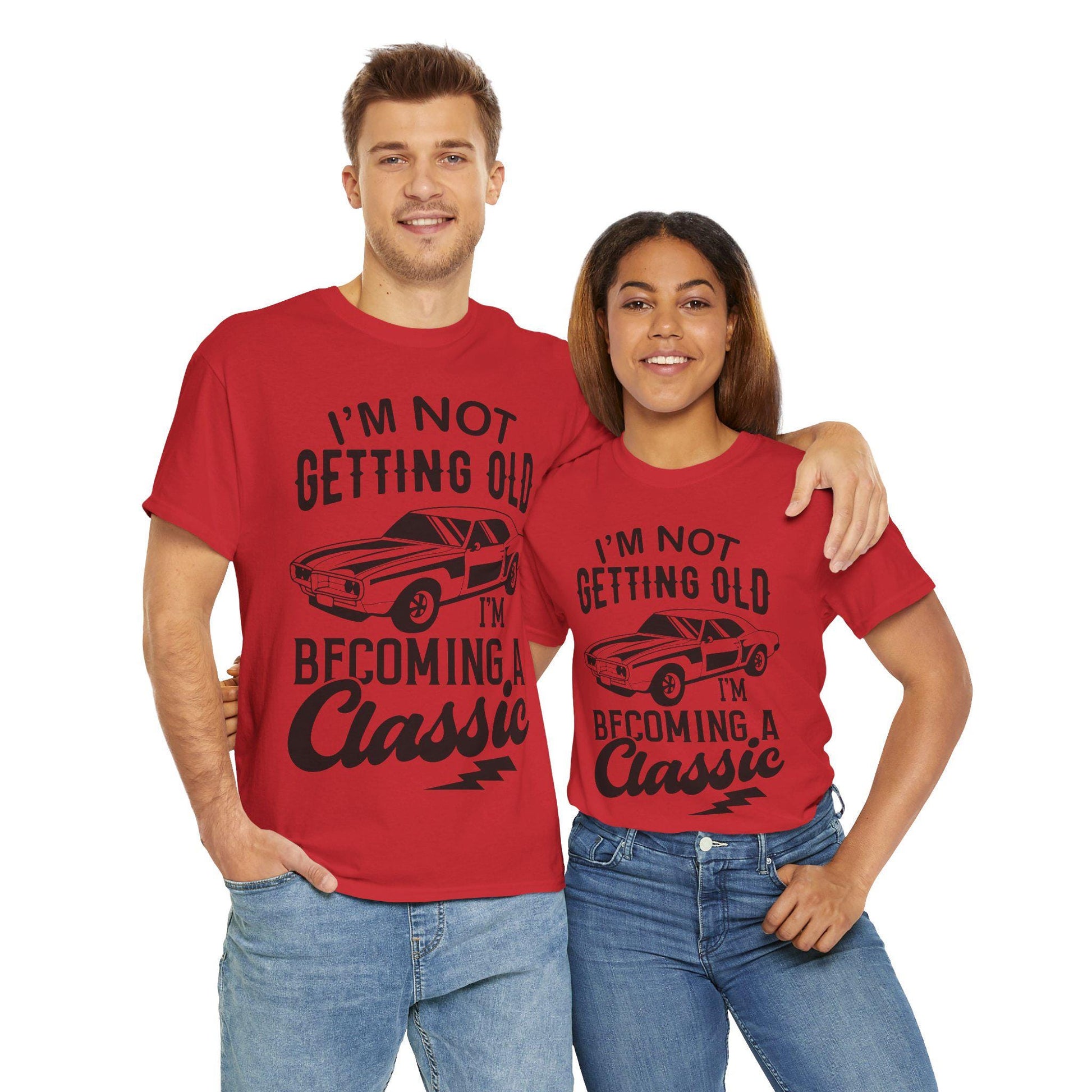 Classic Car Graphic Crew Neck: Funny T-Shirt for Car Lovers