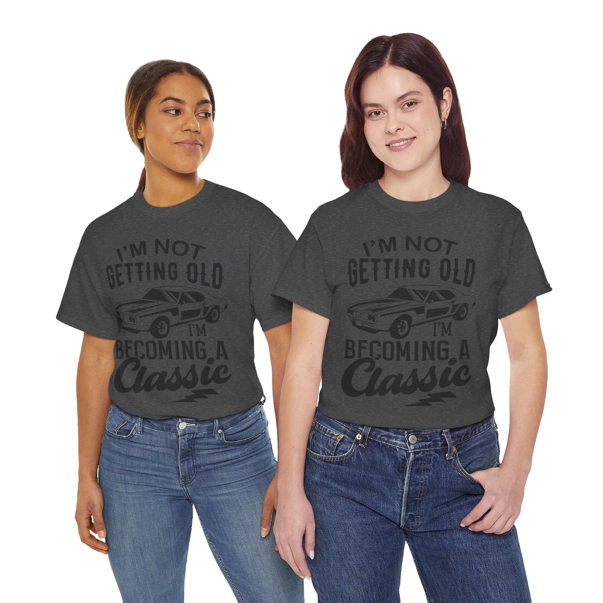 Classic Car Graphic Crew Neck: Funny T-Shirt for Car Lovers