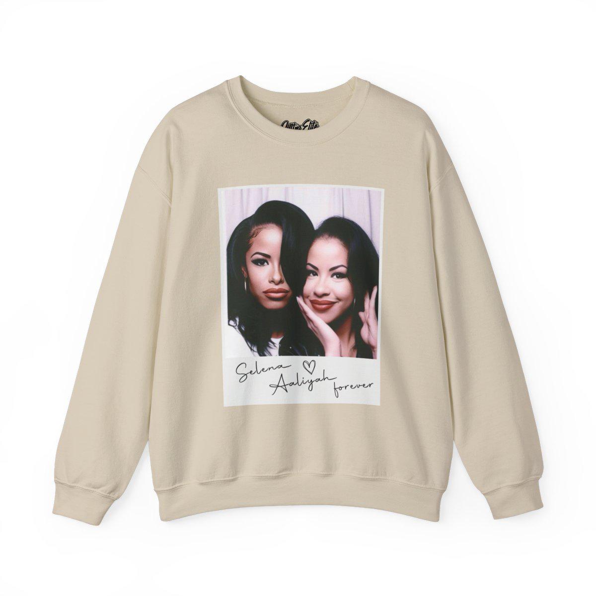 Selena & Aaliyah Graphic Tee: Hiphop Music Legends Sweatshirt