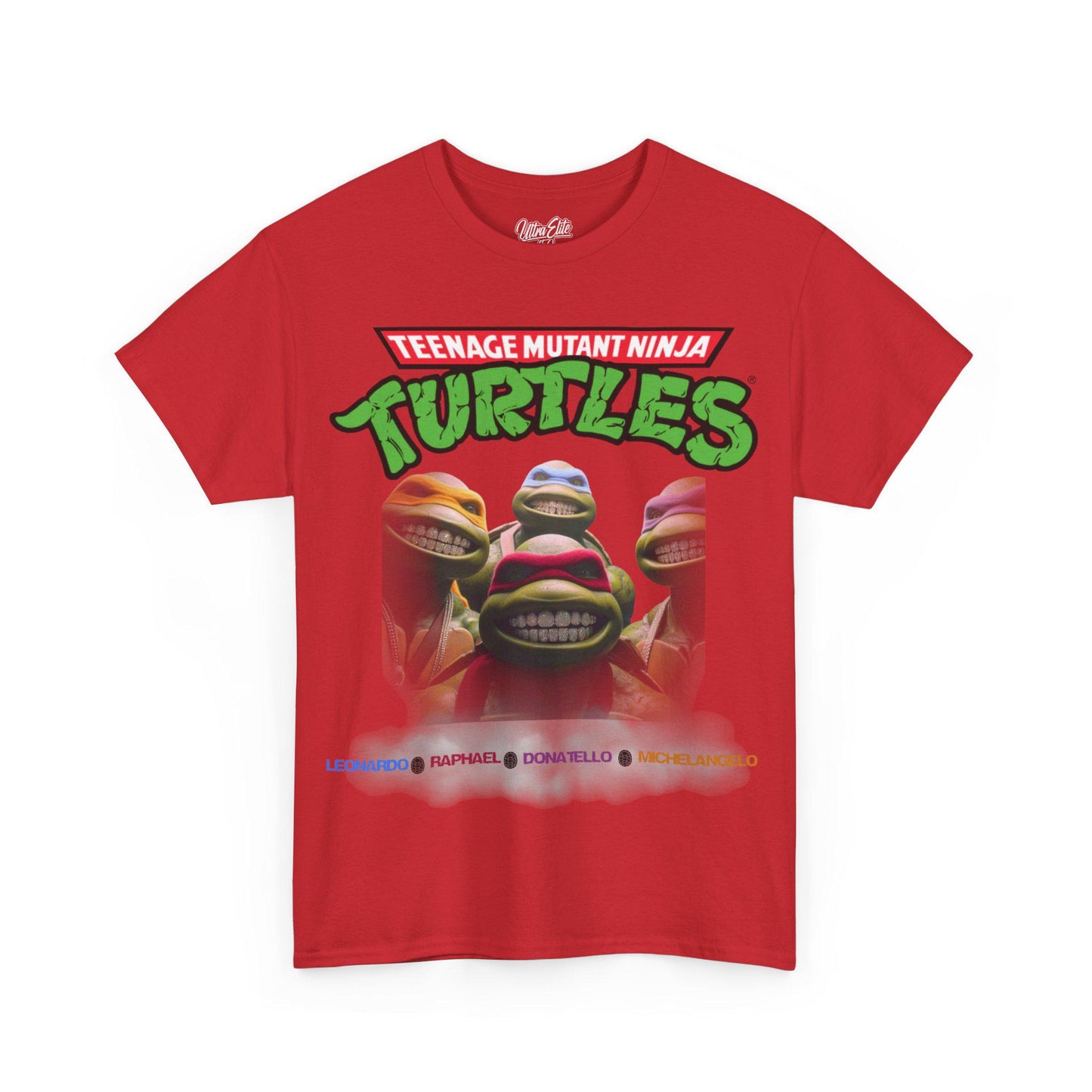 TMNT T-Shirt: Classic Green Teenage Mutant Ninja Turtles with Grillz - Retro Cartoon Style