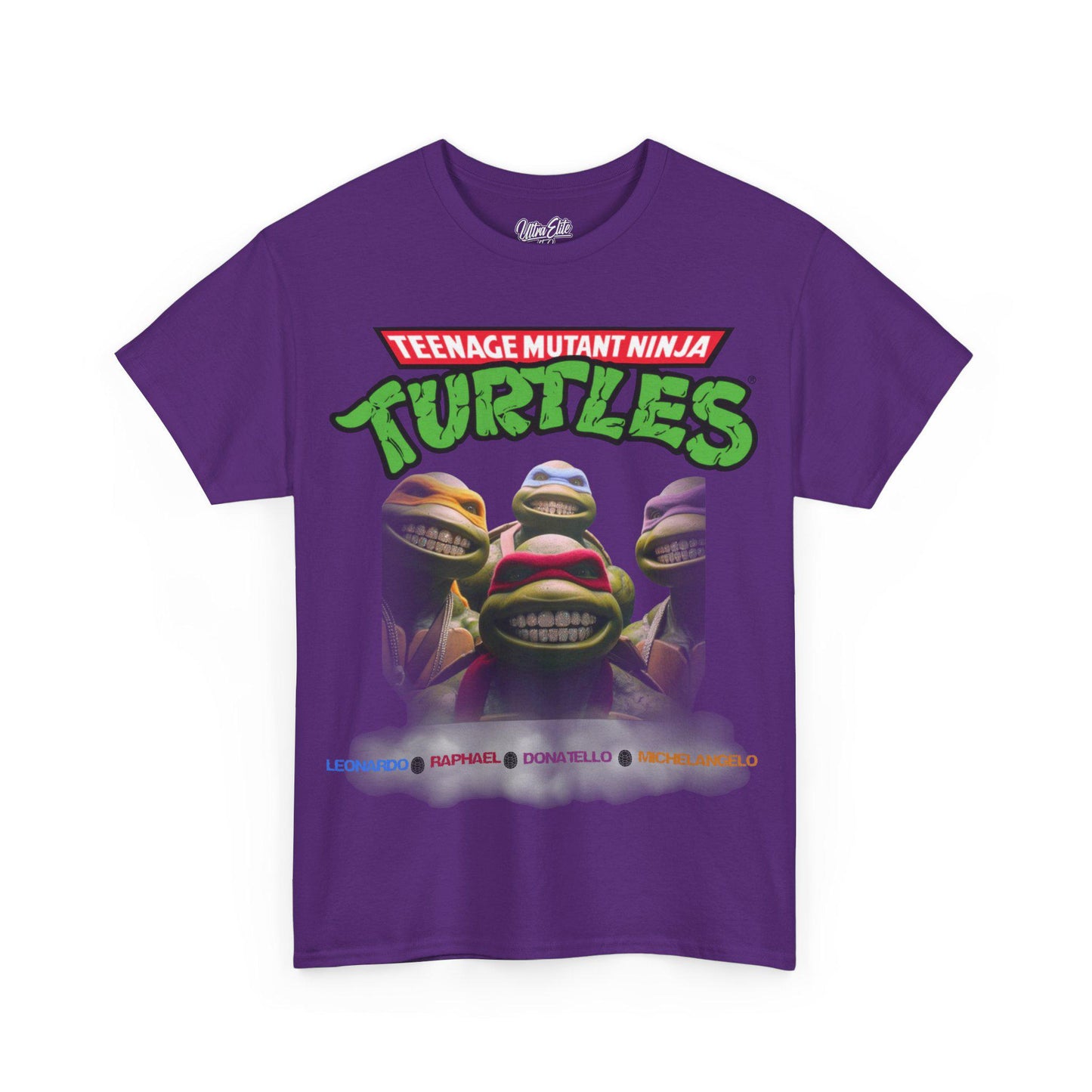 TMNT T-Shirt: Classic Green Teenage Mutant Ninja Turtles with Grillz - Retro Cartoon Style