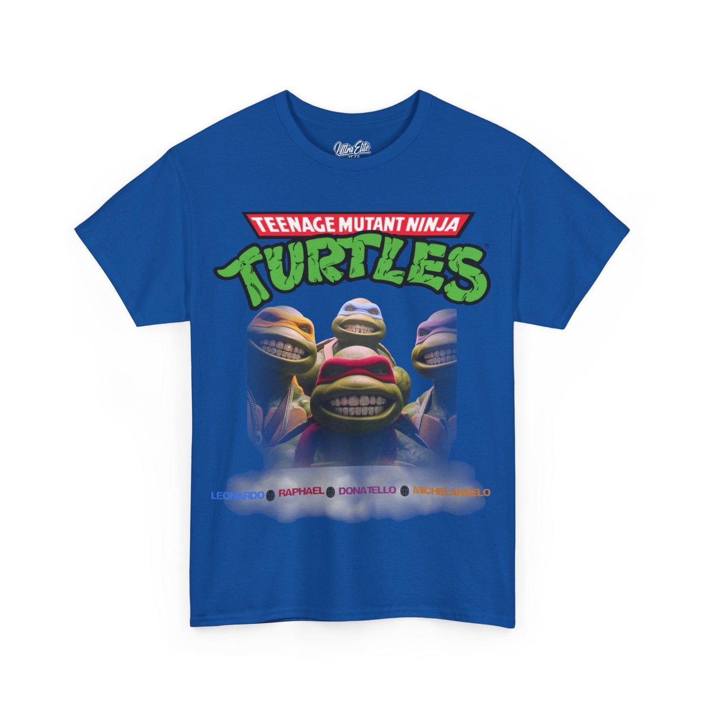 TMNT T-Shirt: Classic Green Teenage Mutant Ninja Turtles with Grillz - Retro Cartoon Style