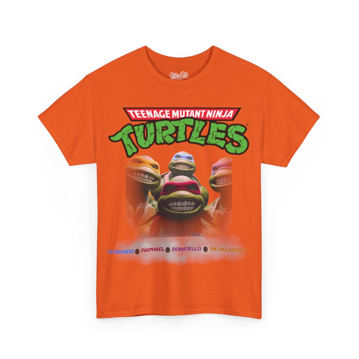 TMNT T-Shirt: Classic Green Teenage Mutant Ninja Turtles with Grillz - Retro Cartoon Style
