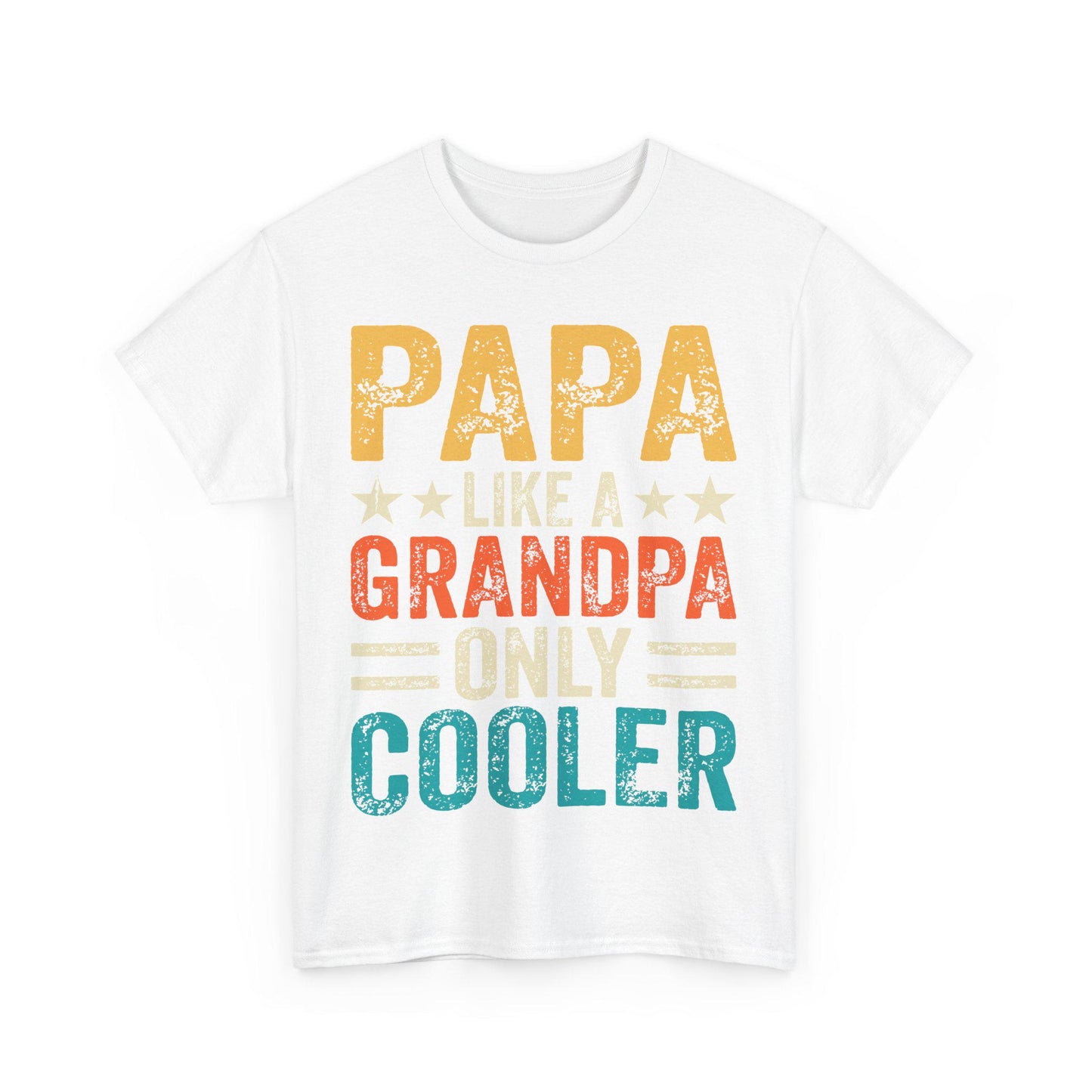Papas are Cooler Tee Funny Dad Shirt Father’s Day Gift Husband Tee Front & Back Print Gift for Dad or Husband