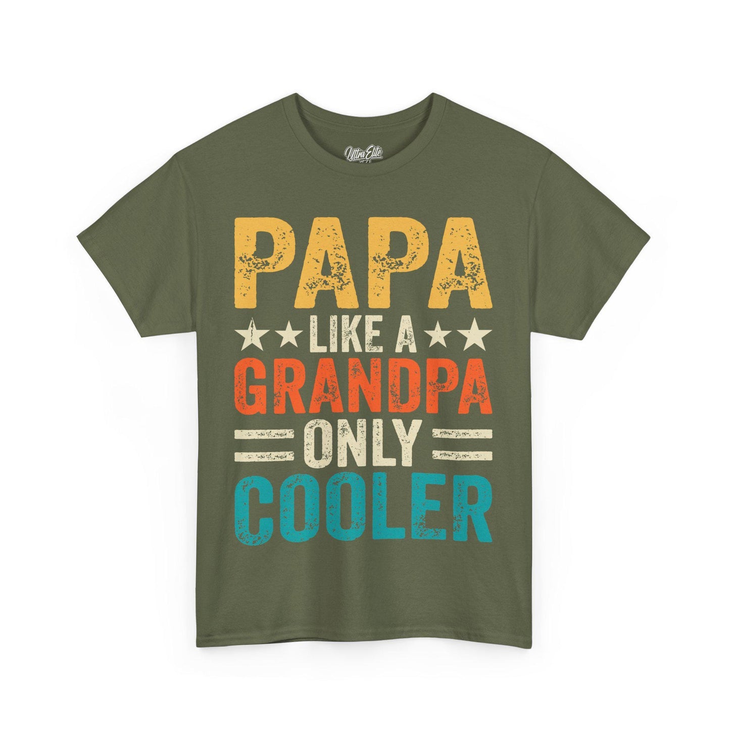 Papas are Cooler Tee Funny Dad Shirt Father’s Day Gift Husband Tee Front & Back Print Gift for Dad or Husband
