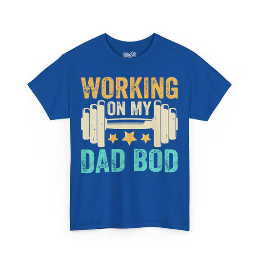Working on my Dad Bod Tee Funny Dad Shirt Father’s Day Gift Husband Tee Front & Back Print Gift for Dad or Husband