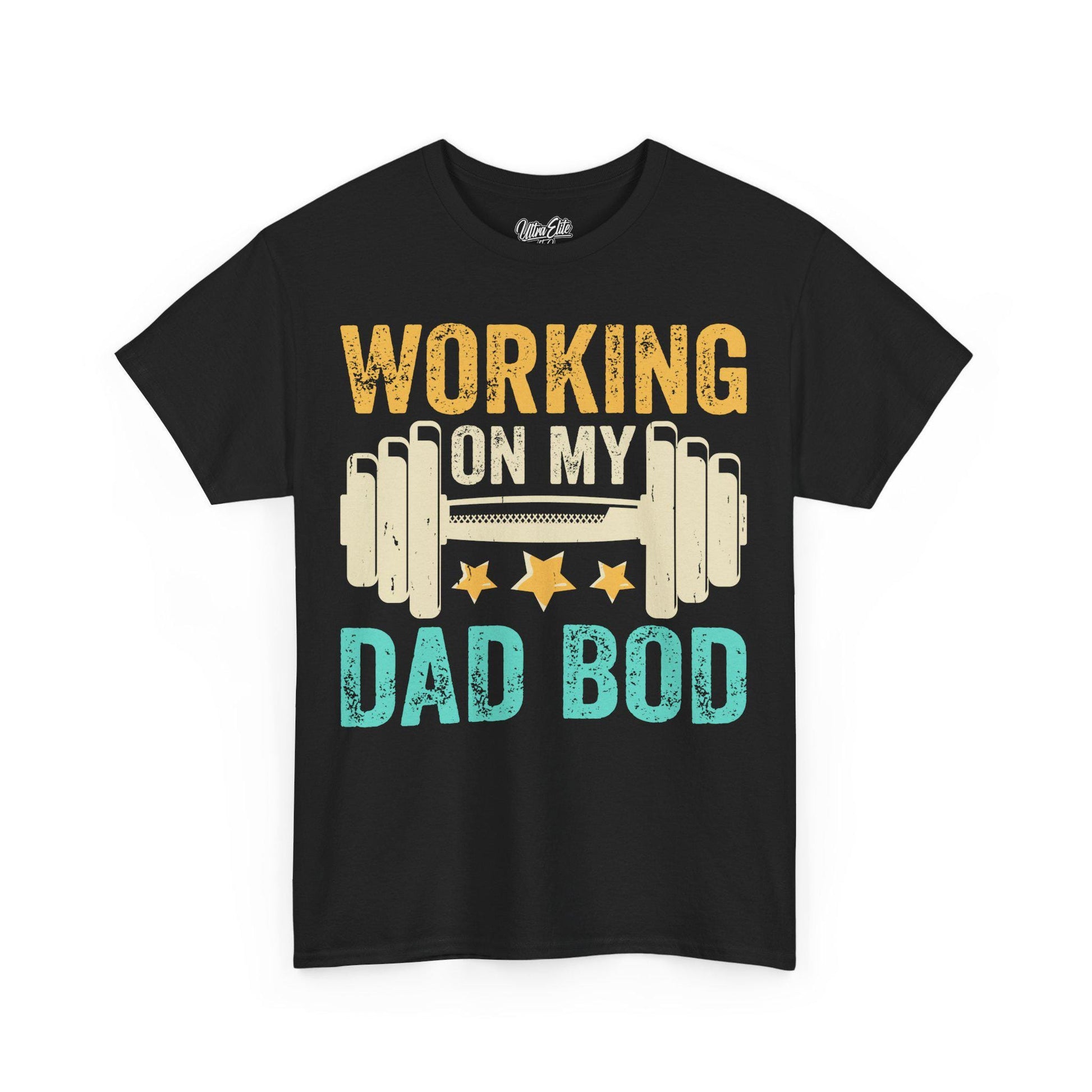 Working on my Dad Bod Tee Funny Dad Shirt Father’s Day Gift Husband Tee Front & Back Print Gift for Dad or Husband