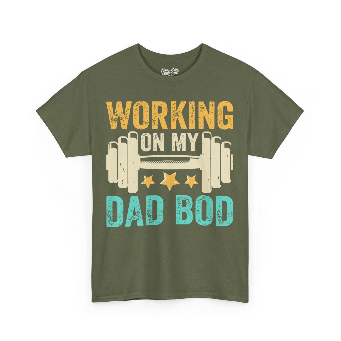 Working on my Dad Bod Tee Funny Dad Shirt Father’s Day Gift Husband Tee Front & Back Print Gift for Dad or Husband