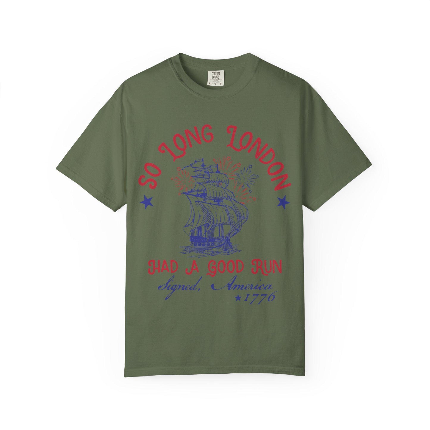 So Long London Fourth of July Comfort Colors Shirt: Patriotic Trendy Tee